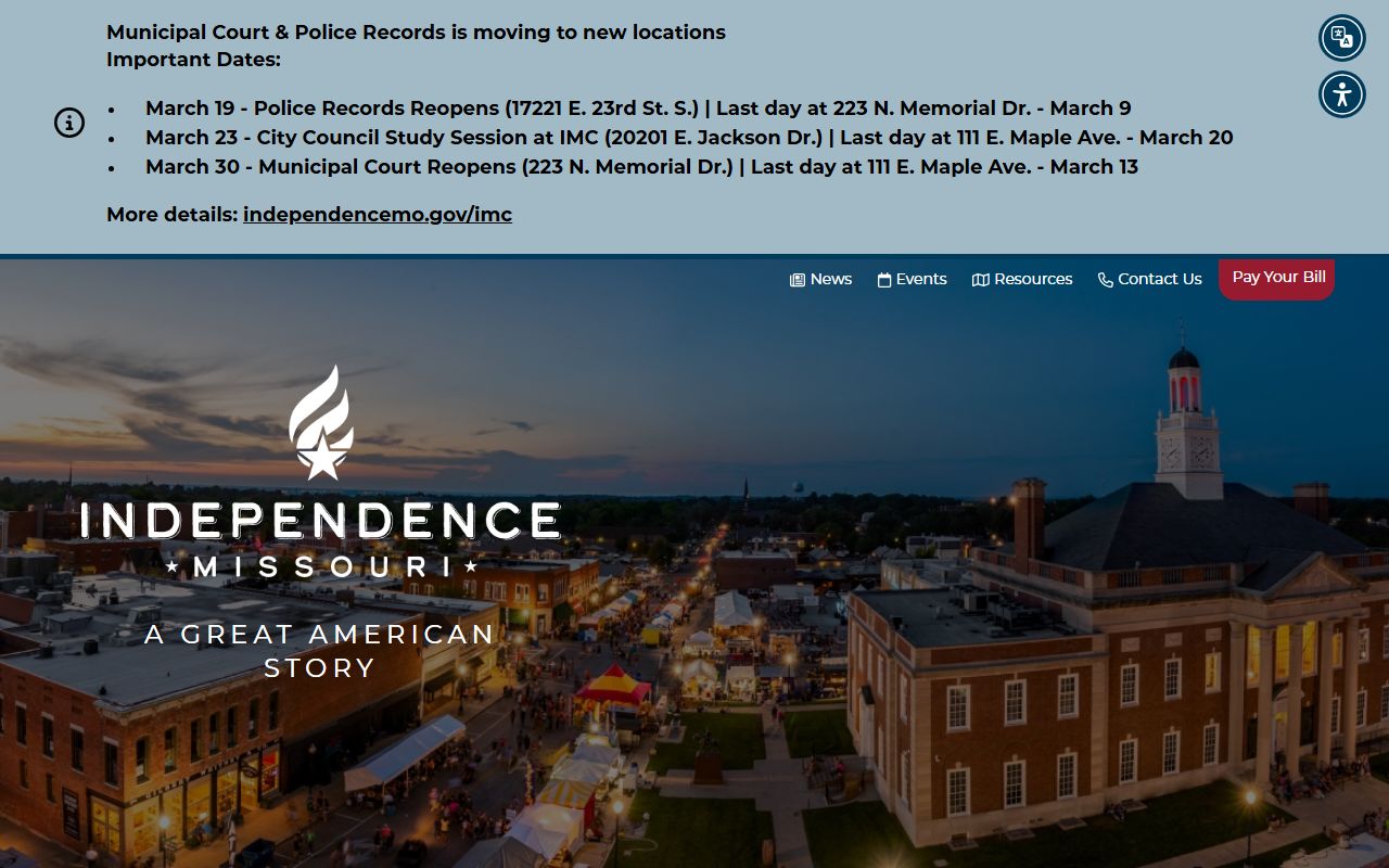 City of Independence portal for public records access