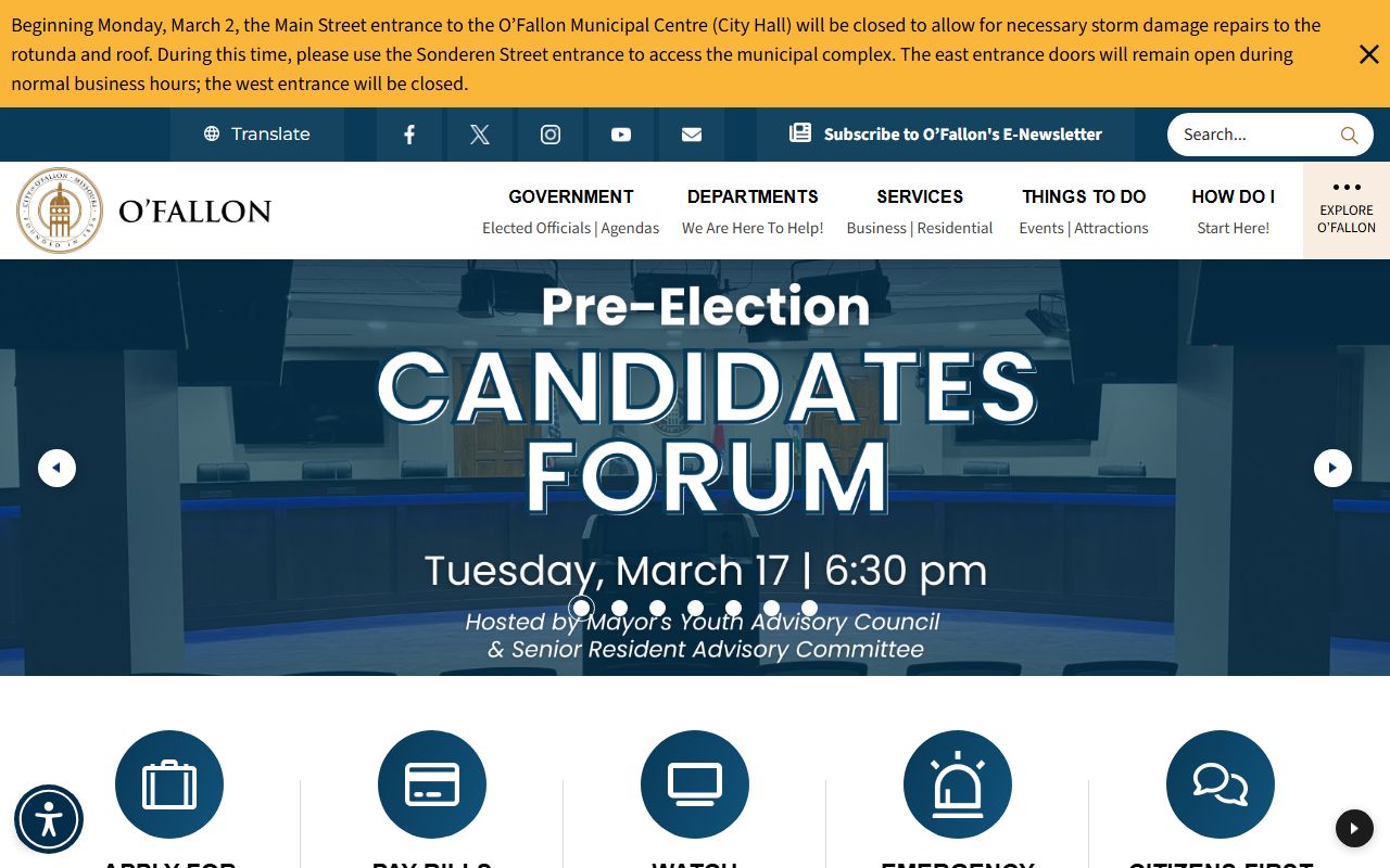 City of O'Fallon portal for public records access
