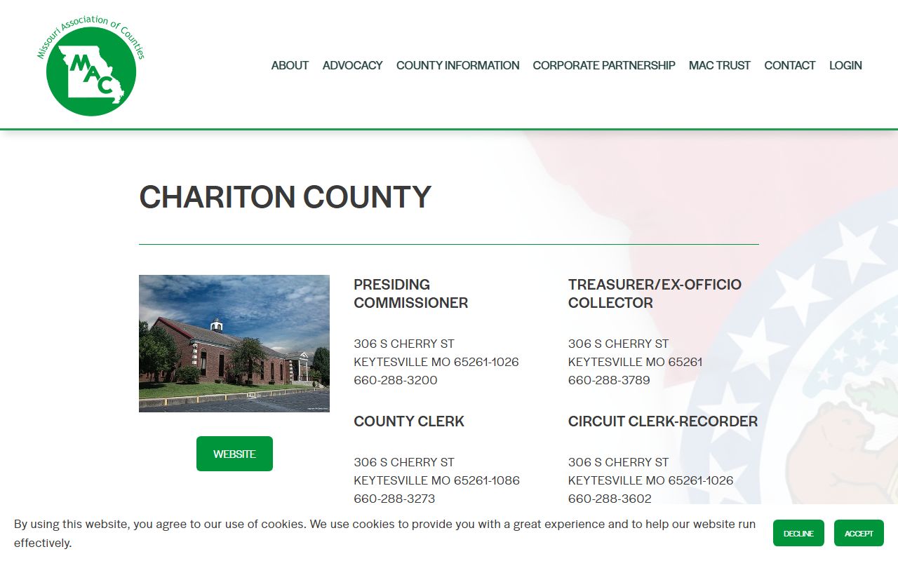 Missouri Association of Counties Chariton County public records profile