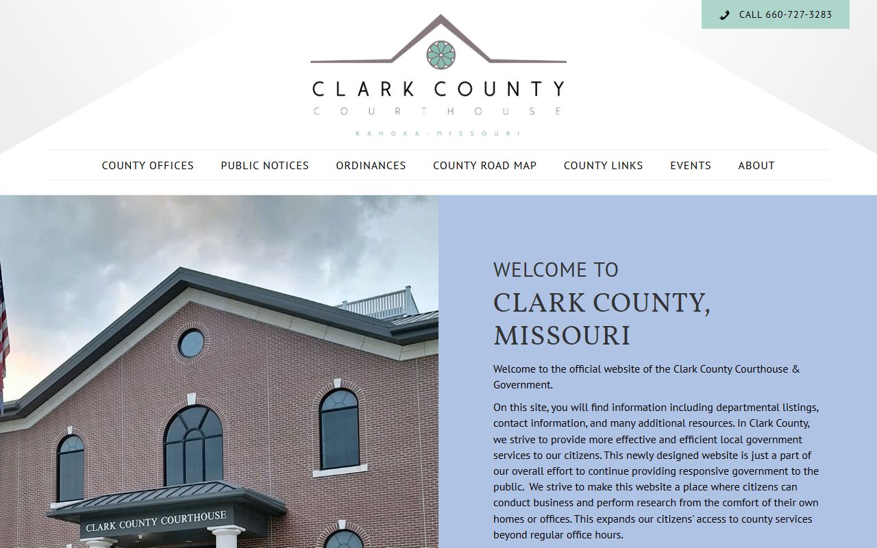 Clark County Missouri government website for public records