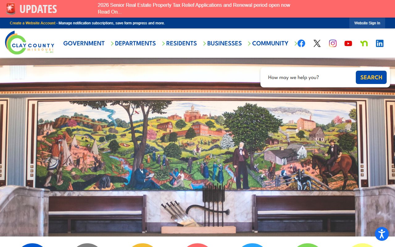 Clay County Missouri government website for public records access