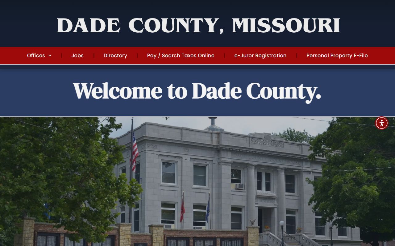 Dade County Missouri government website for public records