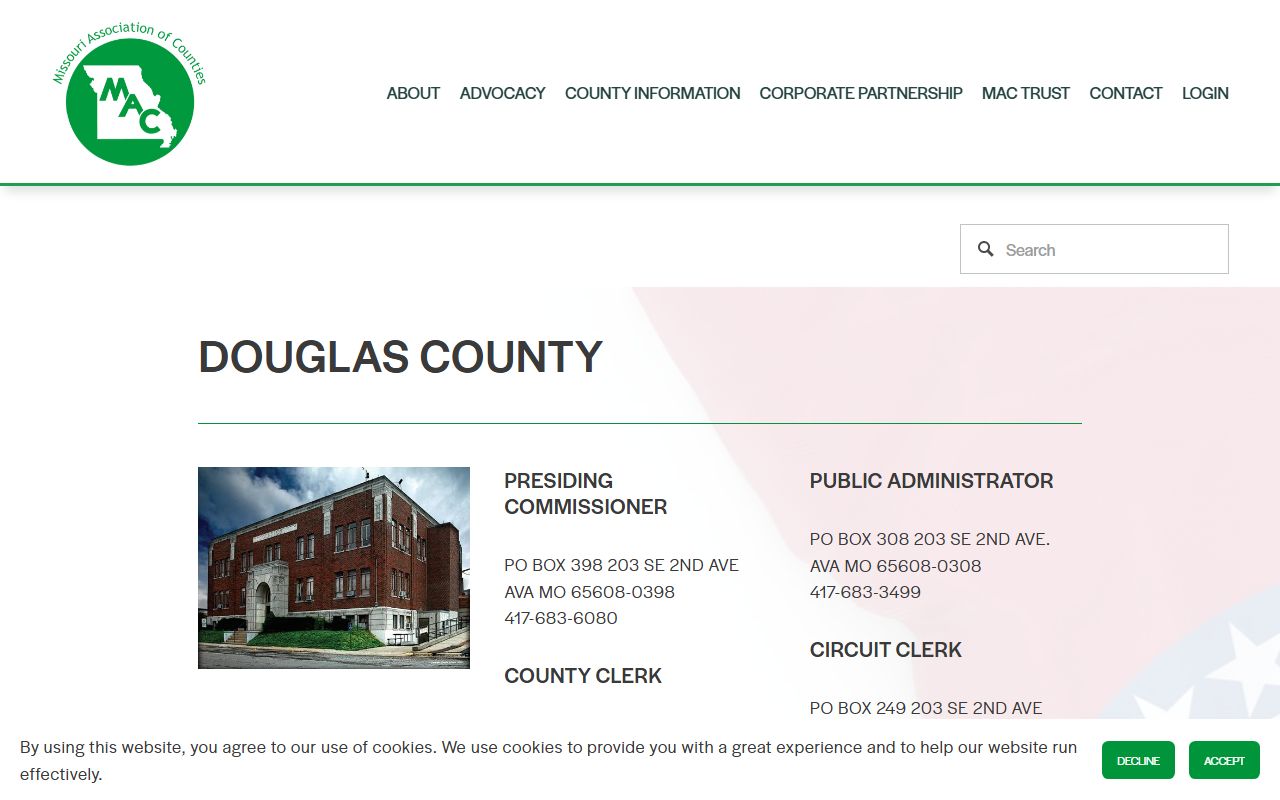 Missouri Association of Counties Douglas County public records profile