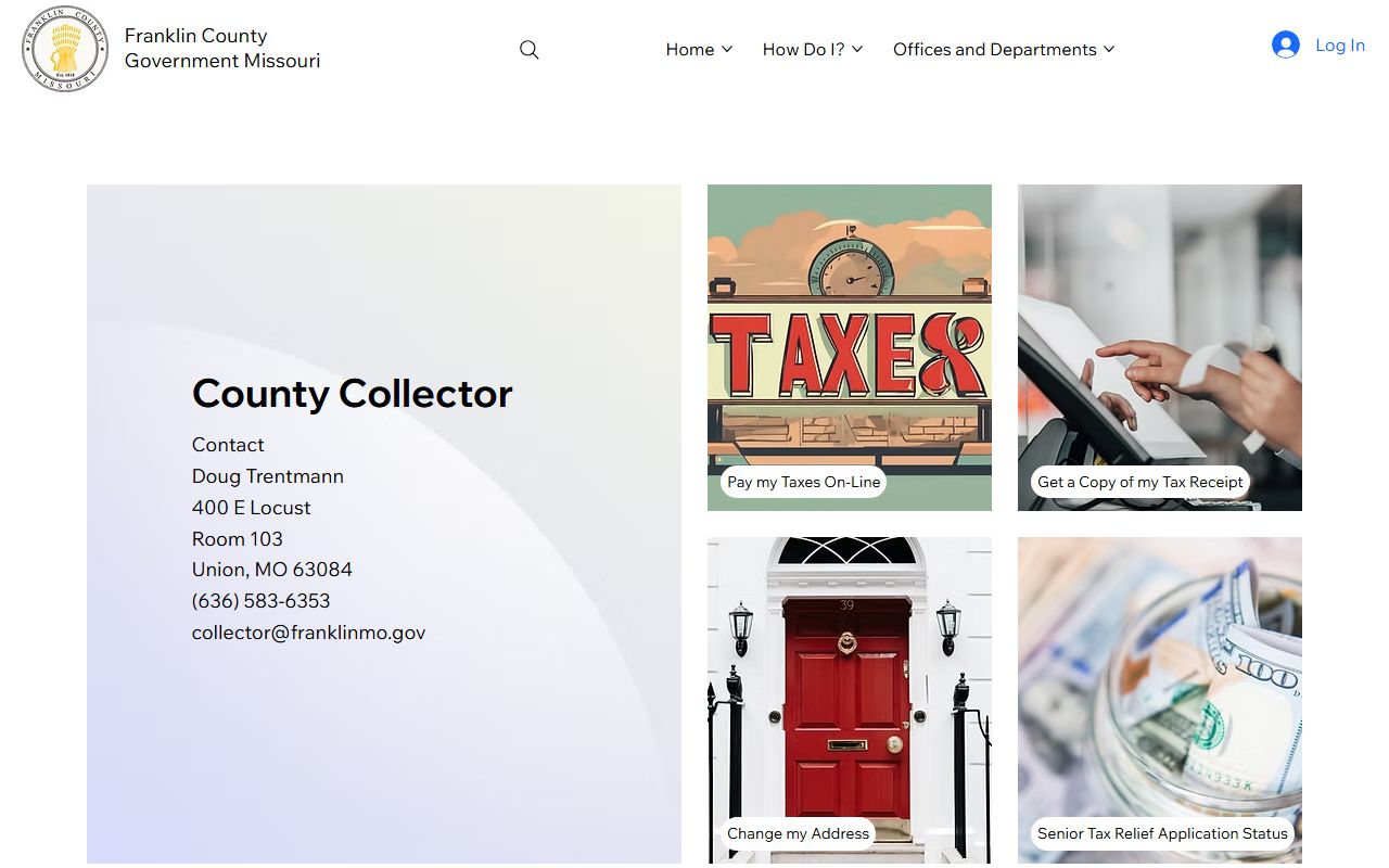 Franklin County Collector office for property tax public records