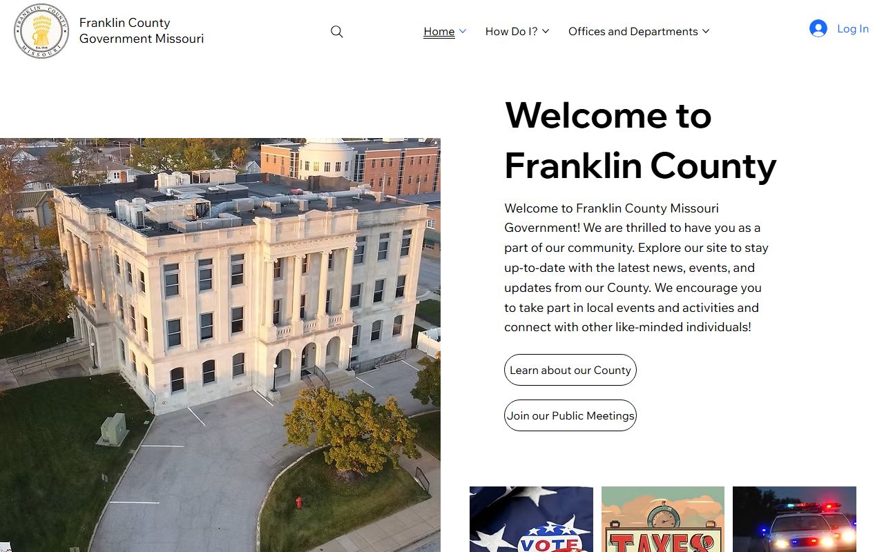 Franklin County Missouri government website for public records