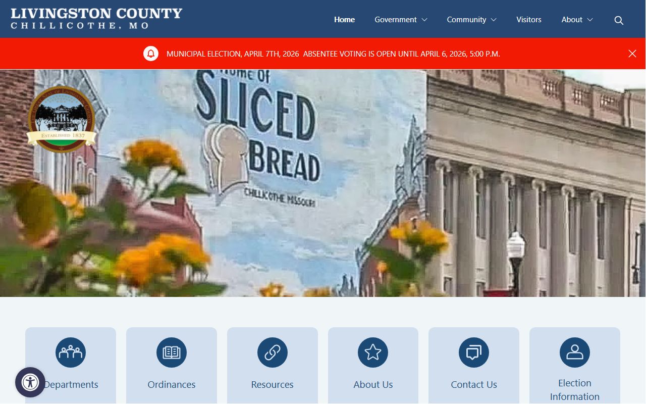 Livingston County Missouri government website for public records access