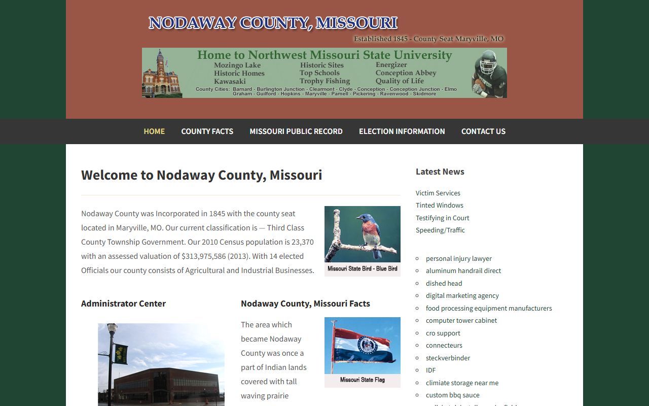 Nodaway County Missouri public records search through county government website