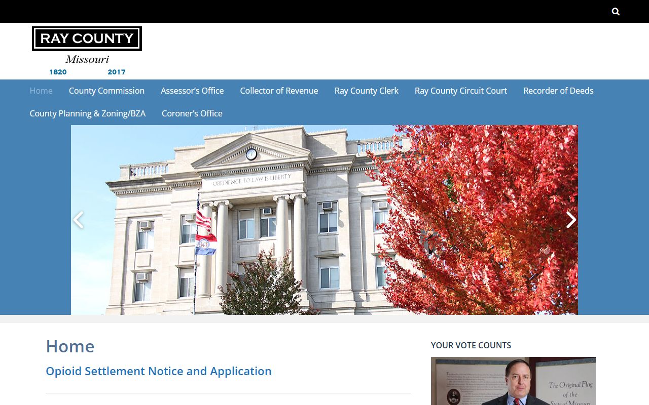 Ray County Missouri government website for public records access