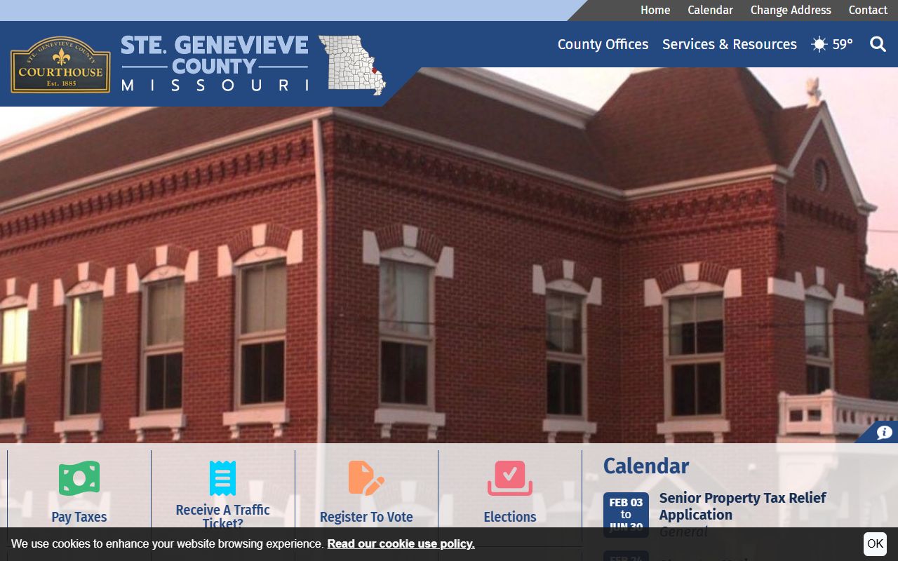 Ste. Genevieve County Missouri government public records page
