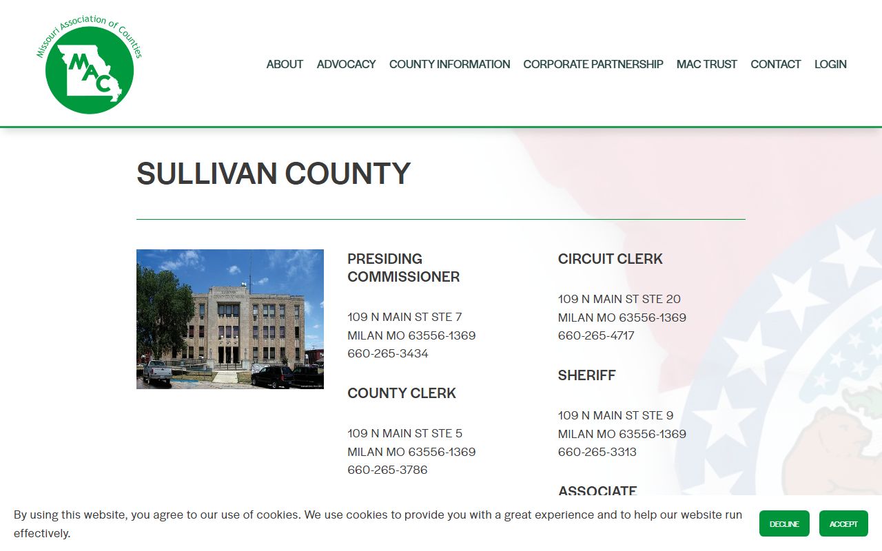Sullivan County Missouri public records through Missouri Association of Counties